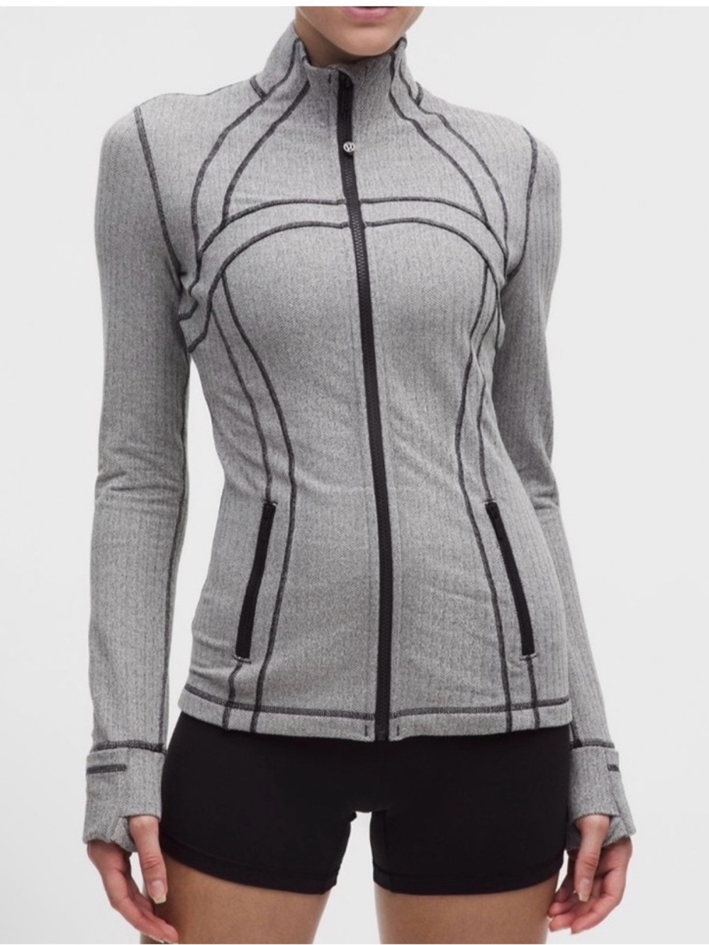 lululemon athletica Grey Herringbone Define Jacket
